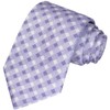 KissTies Mens Lavender Tie for Men Grid Necktie Wedding Ties