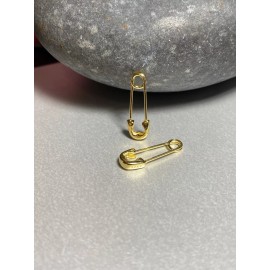 chanceamz 14K Gold Plated 925 Sterling Silver Safety Pin Minimalist Earrings Gift For Her