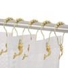 ZILucky 12Pcs Mermaid Decorative Shower Curtain Hooks Stainless Steel Rings