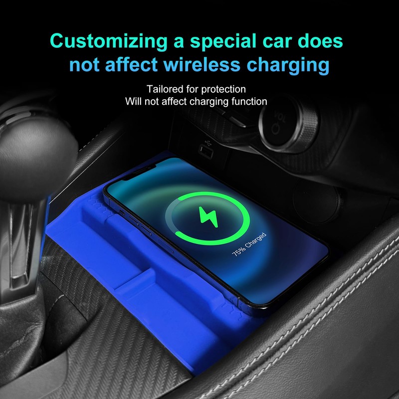 FDAIUN Wireless Charging Protective Pad for Ford Mustang 2024-2025 Silicone