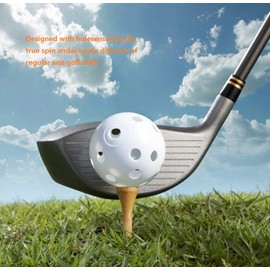 KOMUNJ 12 Pack Golf Practice Ball Air Flow Hollow Practice Golf Balls 42mm Plastic Golf Balls, for Swing Practice, Driving Range, Home Use Pets Children Toys