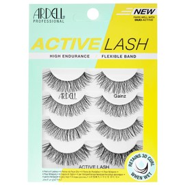 Ardell Ardel Active Gainz Eyelashes - 4 pairs of synthetic, sweat-proof and long-lasting wispy comfortable fit Gainz / 아르델 액티브 게인즈 속눈썹 - 땀 방지 및 오래 지속되는 위스피 편안한 착용감의 인조 4쌍 Gainz