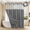 FADOTY No Hook Shower Curtain and Snap in Liner Set