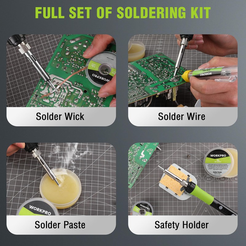 WORKPRO Soldering Iron Kit, 90W Soldering Gun with Digital Display
