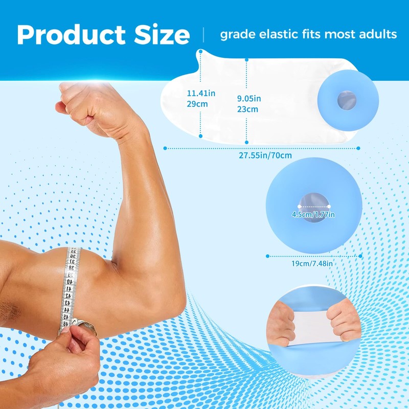 Adult Cast Cover Waterproof Arm for Shower, Reusable Bandage Protector