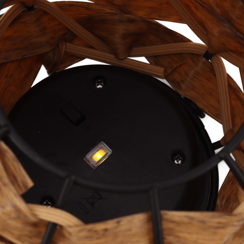 Outdoor Solar Lantern LED Waterproof Hollowed Rattan Ball Solar Hanging