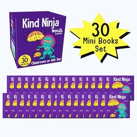 Kind Ninja Mini Books Classroom or Party Gift Set (30 Mini Books)