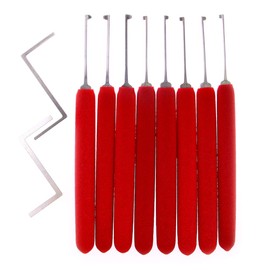 Loboo Idea 10 Pieces Door Lock Opener Locksmith Practice Unlocking Tool Set, Dimple Kaba Lock Pick Set Tools, Padlock Keys Remove Tools with Lock Picks