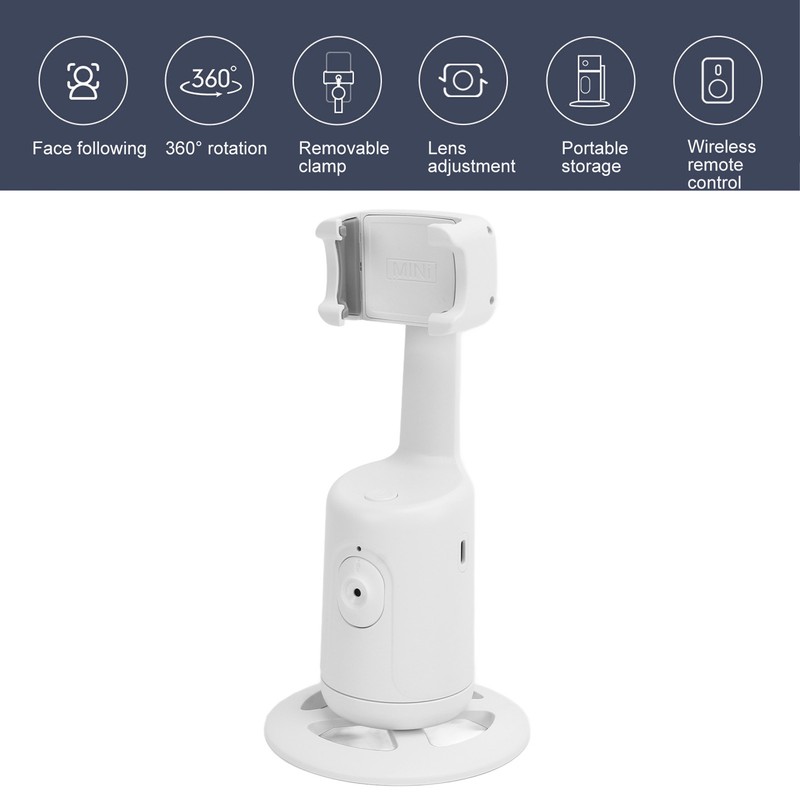 Auto Face Tracking Phone Holder 360 Degree Rotation Phone Mount
