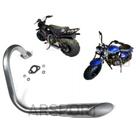 ARSPORT Exhaust Pipe Header For Predator 212 / 224cc, Most Torque converter compatible.