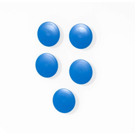 High Powered Magnets for Glass Dry-Erase Boards, Set of 5 Blue