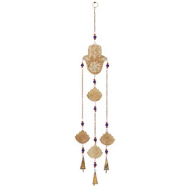 Deco 79 41420 Eclectic Mango Wood Windchime, LARGE SIZE, Brown
