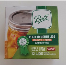 Ball Canning Lids - 1 Box Of 12 Brand New Sealed Regular Mouth