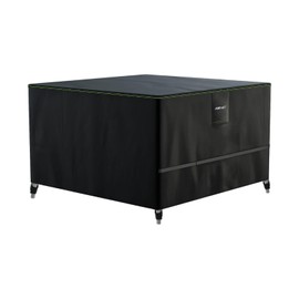 AWNIC Fire Pit Cover Waterproof, 84x84x61CM Square Firepit Covers Windproof Heavy Duty Outdoor Firepit Covers with Air Vent for Garden Fire Pit