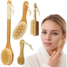 Cepillo corporal exfoliante de cerdas de jabalí – juego 4 uds Wedhapy