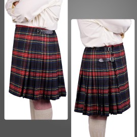 Kilt for Men I Scottish Tartan Premium Polyviscose 8 Yard Traditional Mens Kilt (US, Numeric, 38, 40, Regular, Regular, Dress Stewart)