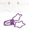 100pcs Star Binder Clips Cute Cartoon Hollow Strong Clamping Force