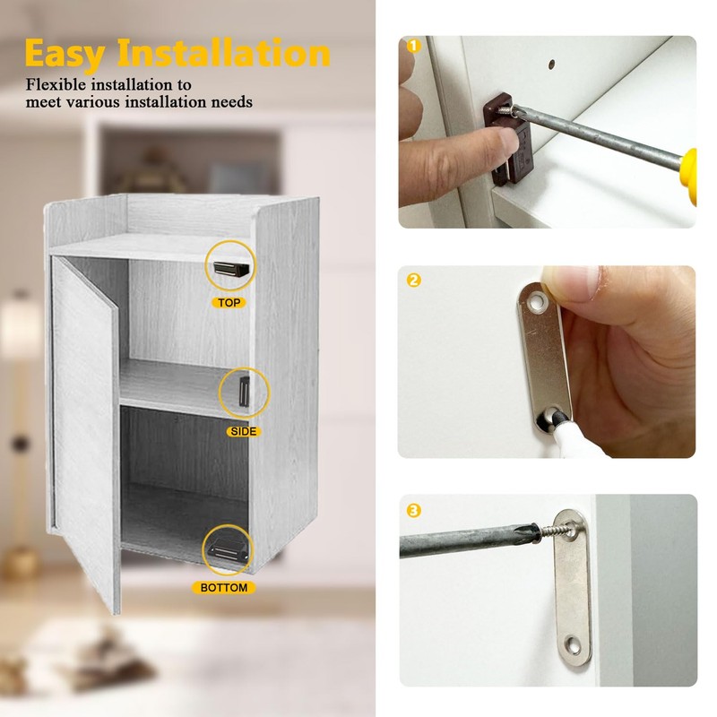 Cabinet Magnetic Catch - 4 Pack Cabinet Door Magnetic Latch