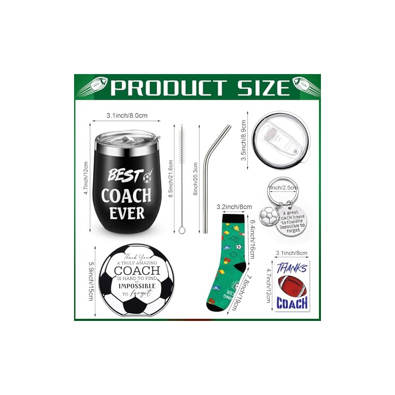 Soccer Coach Appreciation Gift Set - 6 Unique Items