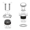 Yaseingoo Matte Black Bathtub Drain Stopper and Overflow Kit, Solid