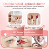 FASCINATE 10X Magnification Compact Travel Makeup Mirror with Lights and