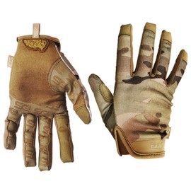 Glove Station The Impulse 2.0 Gloves - Suede Leather Palm for Durability, Protection Work Gloves for Men, Breathable Spandex Gloves for Motorcycle Gloves, Multi-Cam, Large