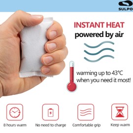 SULPO Hand Warmers - Air Activated Pocket Warmers, 8 Hours of Warm Hands, 6 Pairs - Heat Pads for Gloves & Finger Warmers, Ideal for Outdoor Activities and Cold Days