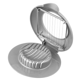 Fackelmann Mozzarella-/Eischneider, Eierteiler, Küchenhelfer für das Schneiden gleichmäßiger Scheiben (Farbe: Silber), Menge: 1 Stück