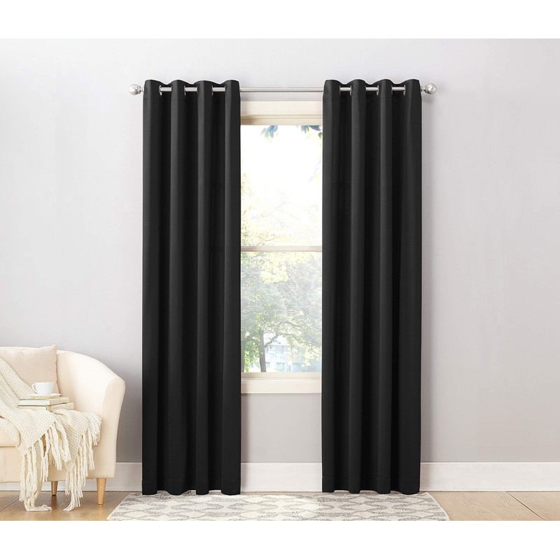 Sun Zero Becca Energy Efficient Grommet Curtain Panel, 40" x