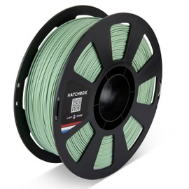 HATCHBOX PLA MAX V2 Sage Green 3D Printer Filament Made in The USA, 1.75mm Diameter 1 KG Spool, Premium USA Made 3D Printing Filament