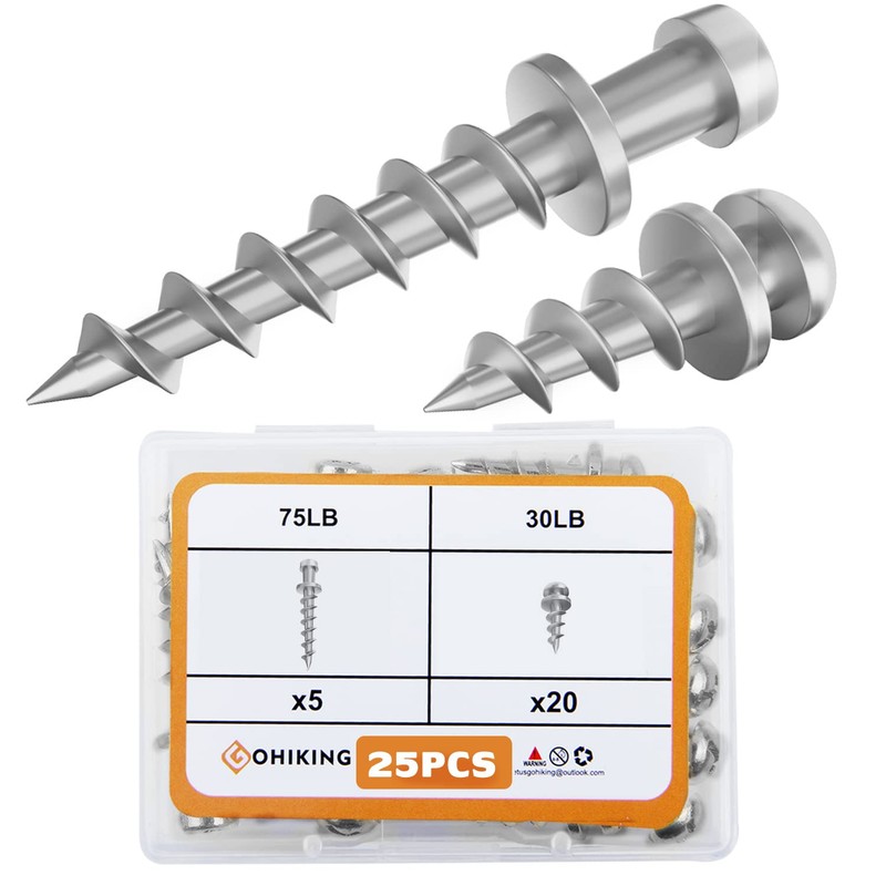 Bear Claw Hanger Screws Hanger Sliver- 30lb&75lb Picture Hooks -