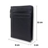 Frentree Kartenetui aus 100% Leder, RFID-Schutz, Mini-Geldbörse für Karten, Scheine