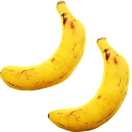 Gejoy 2 Packs Catnip Cat Toys Banana Catnip Cat Toys Catnip Filled Banana Toy for Cat Playing Teeth Grinding Chew Toys