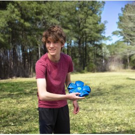 Wahu - PHLAT BALL Junior Rosso - Mini Frisbee Volante Trasformabile in Pallone - Giochi da Giardino per Bambini dai 5 Anni - Palla Innovativa 10,2cm, Frisbee 15,2cm - Giochi da Esterno - 2+ Giocatori