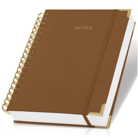 ZICOTO Aesthetic Thick Spiral Notebook Journal For Women in B5 Format - Modern Linen Hardcover Wide Ruled Note Book With 300 Lined Pages - Perfect For Writing And Staying Organized at Work or School