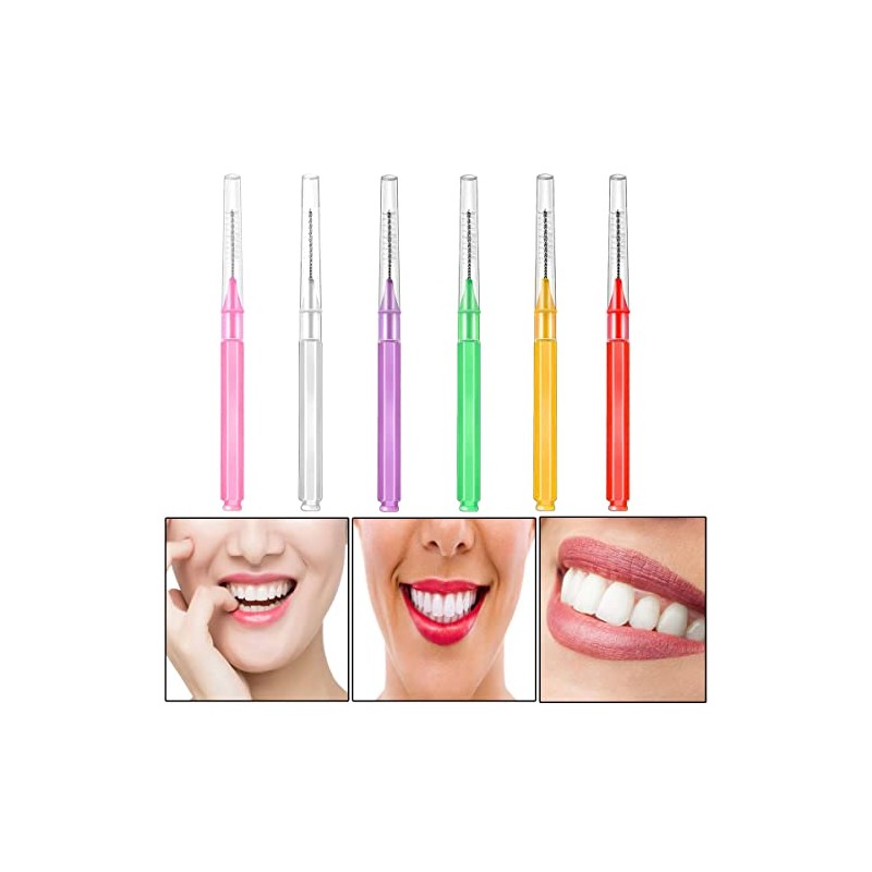 120 Piezas Cepillos Interdentales, BetterJonny Suave Cepillo Interdental de Dientes