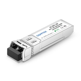 QSFPTEK 10G SFP+ Module, 10Gbe Mini Gbic 10GBASE-ZR LC Single-Mode Transceiver for Cisco SFP-10G-ZR, Ubiquiti, Netgear, Mikrotik, D-Link, TP-Link, Broadcom, Qnap Nas (1550nm, 80km, with DDM)