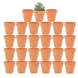 Yishang 2 inch Small Terracotta Pots with Drainage Holes,Mini Clay Ceramic Pottery Planter,Cactus Flower Nursery Terra Cotta Pots, for Indoor/Outdoor Succulent Plants, Crafts, Wedding Favor(27 Pack)