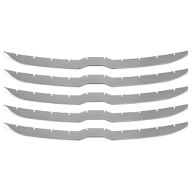 HECASA Front Grille Trim Cover Compatible with 2019-2022 Ram 1500 Pickup Big Horn/Laramie/Lone Star Grill Snap On Overlay Trim 5Pcs (Silvery)
