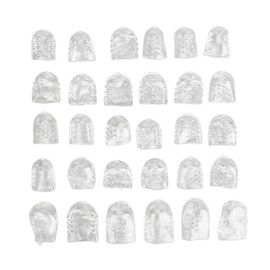 30pcs Pinky Toe Protector Anti Friction Breathable Transparent Ultra Thin Toe Sleeves Covers for Ingrown Toenails Corns Calluses