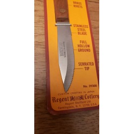 Ranchero Paring Knife ~ Vintage MCM ~ Wood Handle ~ 2.5” Blade ~ JapanNo. 39300