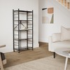 Himix Storage Shelves with 20 Hooks, 5-Tier Collapsible Organization Storage