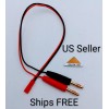NA JST RC Charging Cable 20 AWG 4mm Banana Plugs