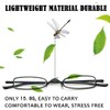 MMOWW Small Reading Glasses Men Women 4 Pairs Slim Pocket