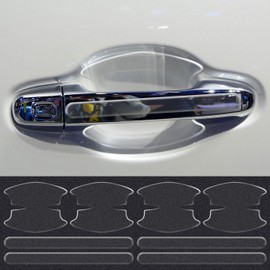 HUDIY Car Door Handle Protector, Door Knob Cover, Silica Gel Material, Scratch Hide, Seal, Protective Film, Waterproof, Paint Protection, Easy Installation, Parts, Exterior, Suitable for Most Cars,