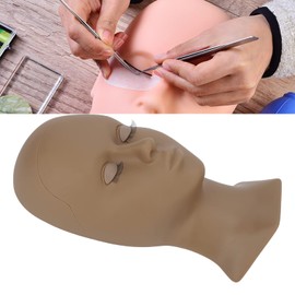 Face Makeup Practice, Soft Silicone Simulation Elasticity Mannequin Head Eyelash Massage For Beauty Acupuncture