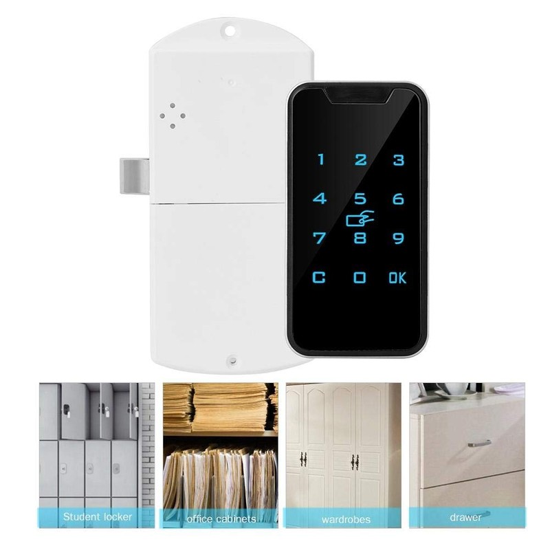 Electronic Cabinet Lock, Zinc Alloy Smart Digital RFID Password Keyless