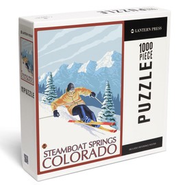 Steamboat Springs, Colorado, Downhill Skier (1000 Piece Puzzle, Challenging Jigsaw Puzzle for Adults, Made in USA)
