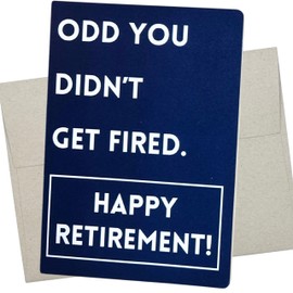 Whitman and Daughter Funny Retirement Card for Man or Woman (1 Premium Card, 5X7 Inch, Message Inside) funny retirement card for women or men from coworkers - 1183