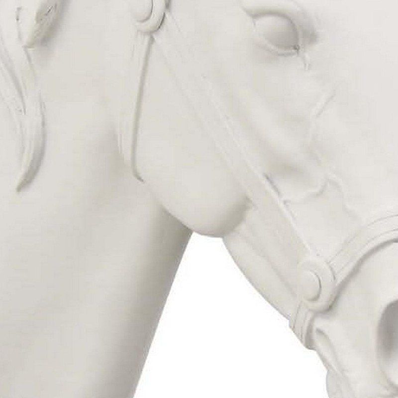 Lilie 14 Inch Horse Head Bust Statuette, Wall Mount Design,